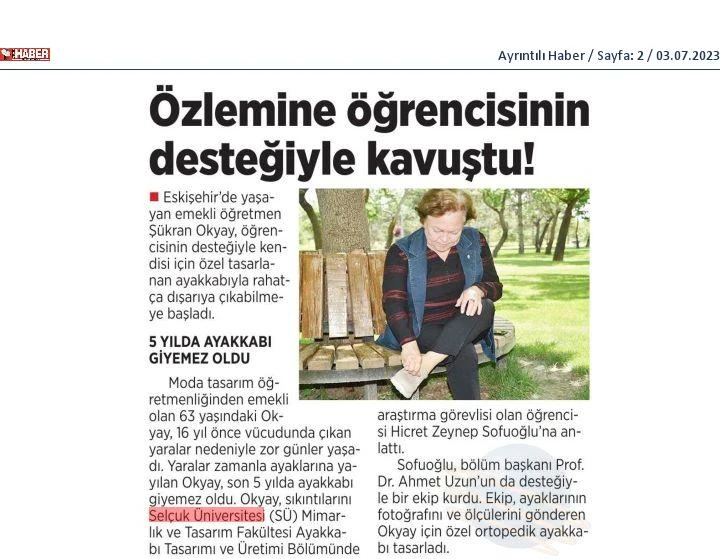 Ayakkabı Tasarımı ve Üretimi Bölümü 3. Sınıf Öğrencilerinden Ortopedik Ayakkabı Tasarımı